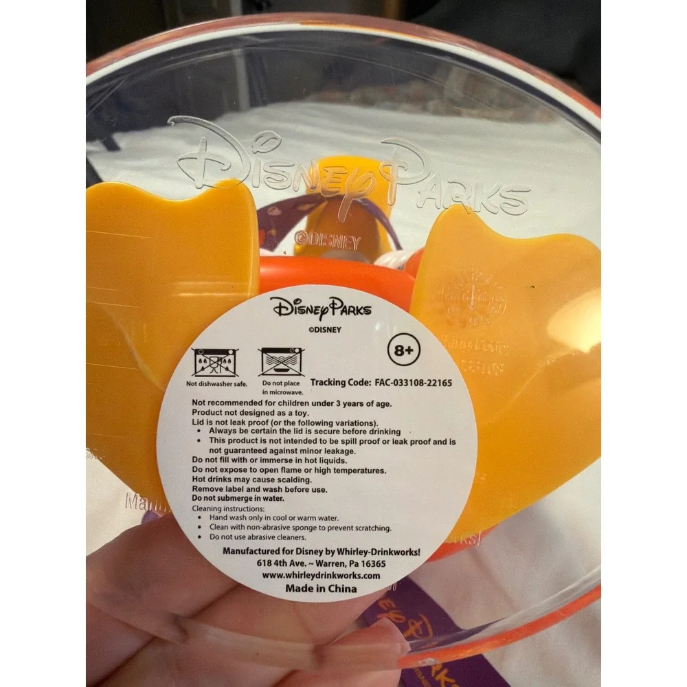 Disney Parks Donald Duck Candy Corn Halloween Sipper Cup with Lanyard 9